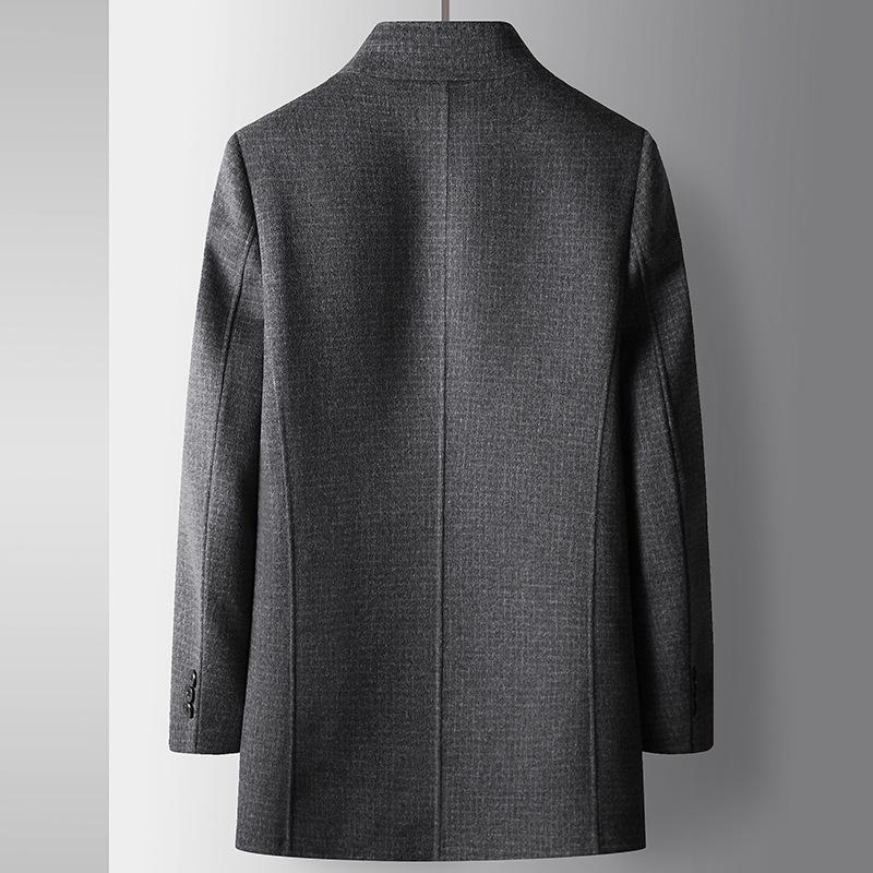 Autumn and Winter Mink Stand-up Collar Down Removal Liner Middle-aged Business Double-sided Warm Wool Jacket