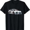Aud Supercar R8 Sports Car V10 Black & White Splash RT Coupe T-Shirt