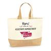 Tote Bag - PLANETEE - Thank You Awesome Administrative Assistant - Natural Jute - Printed In France - Sturdy Handles
