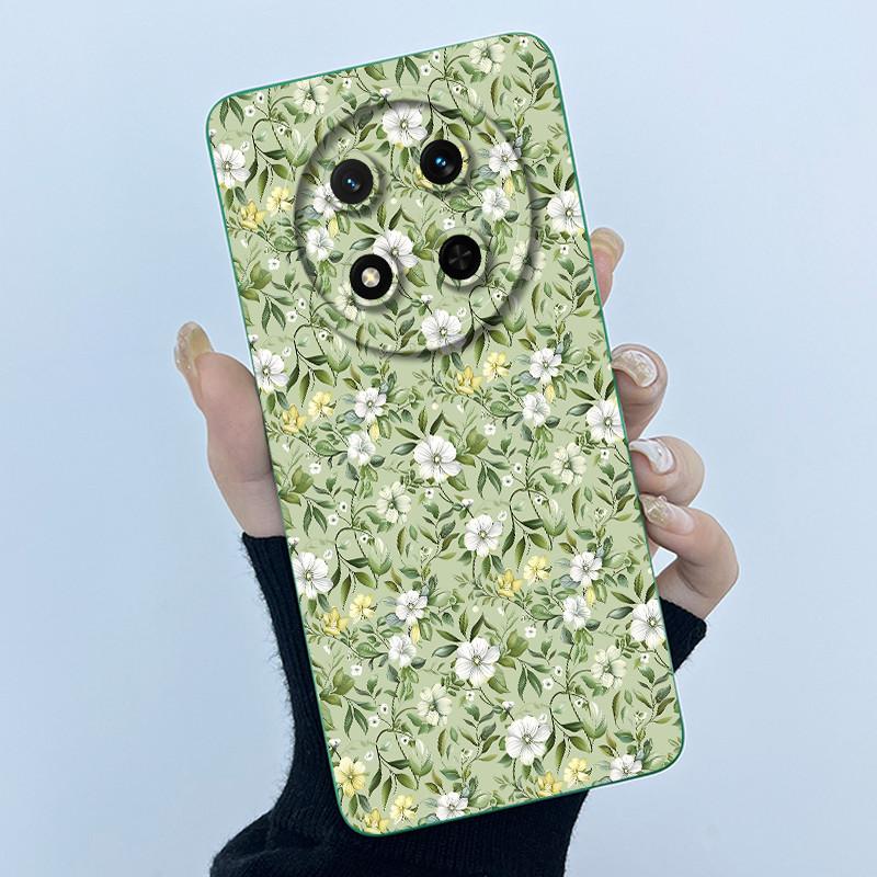 For Honor X9C 2024 Case Simplicity Flower Liquid Soft Silicone Back Cover for HonorX9c X 9C Phone Funda Magic7 Lite Bumper Shell