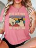 Cartoon Playful Style Best Cat Mother Printed TShirt Womens SummerSpring Short Sleeve Round Neck Casual Top