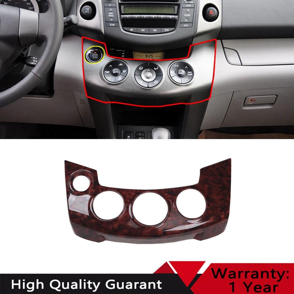 Fit For Toyota RAV4 2006-2012 Wood Grain Console AC Switch Control Panel Trim 1*