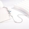 Boho Animal Female White Zircon Stone Butterfly Bracelet Silver Color Adjustable Wedding Jewelry For Women