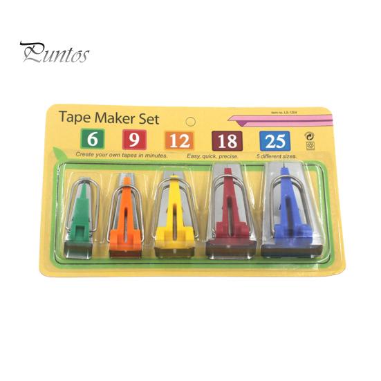 

3/4/5 шт. Устройство для изготовления косой бейки 6/9/12/18/25 мм, 5 размеров, портативный профессиональный инструмент для изготовления косой бейки своими руками, аксессуары для шитья и квилтинга 5pcs