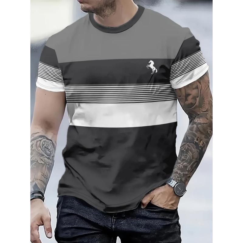 

Men s Casual T-shirt - Lightweight Polyester~machine Washable for Outdoor Commuting and Vacation, Comfortable for All Seasons S