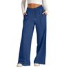 Women's Pants Fashion Casual Pants Solid Color Drawstring High Waist Pants With Pockets