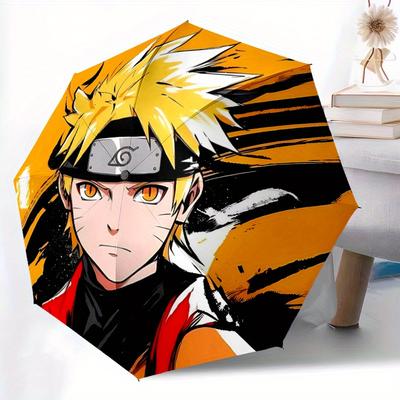 1 Stück Naruto Uzumaki Winddichter Automatikschirm, Leicht für Damen/Herren, Perfektes Weihnachtsgeschenk a0811226