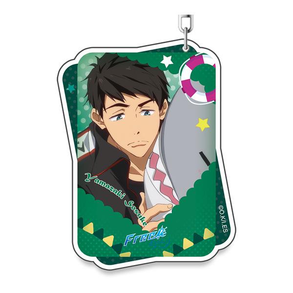 Chao Key Play Rin Haruka Boys' Swimming Club Acrylic Laser Keychain Pendant