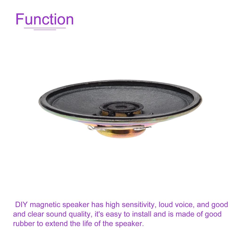 DMiotech 8Ohm 57mm Diameter DIY Magnetic Speaker Internal Replacement Loudspeaker for DIY Speakers 0.5W Round,