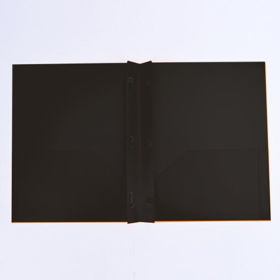 File Folder with Pockets Prong Fasteners PP Plastic A4 Size Waterproof Tear-Resistant