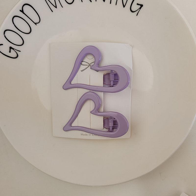 

2 шт. Сплав Сердце Красочная Заколка Зажим для Волос для Женщин Девочек Детский Подарок Повседневный Инструмент для Волос Вечеринка Праздник Украшение