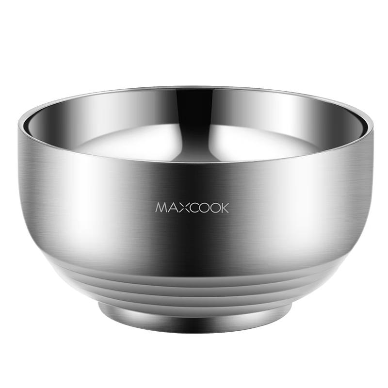 MAXCOOK Двухслойная термоизолированная миска для супа/лапши из нержавеющей стали 304 13cm single pack