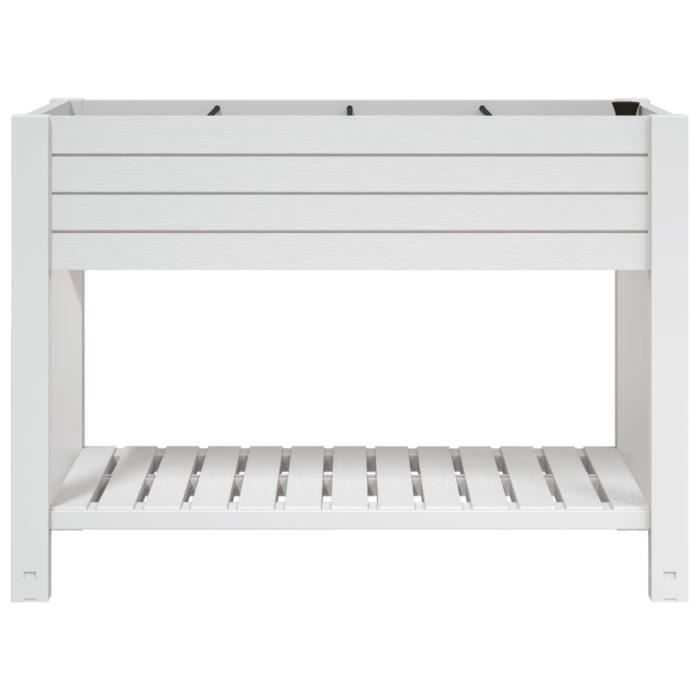VidaXL Lit surélevé de jardin blanc 110x45x79 cm polypropylène 364177