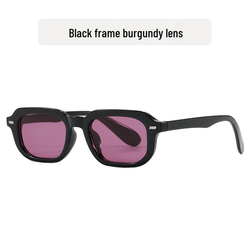Small Square Frame Rice Nail Sunglasses - European American Style, Trendy Sun Protection Accessories