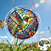 1 Set 83pcs Colorful Hummingbird Acrylic Puzzle Sun Catcher Set, 7.4-Inch Mandala Flower Window Hanging Puzzle Sun Catcher, Suitable for Gardens, Home