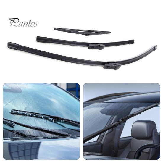 Natural Rubber Wiper Blades 3Pcs/Set 26/16/11-Inch Windshield for Toyota C-HR 2016-2020, All Weather High Performance Car Wipers Front Rear