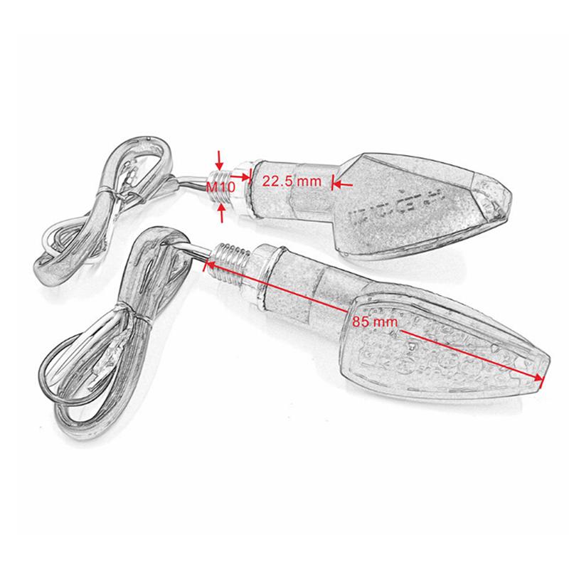 14Led Motorcycle Turn Signal Lamp Amber Light Indicator Universal 12V