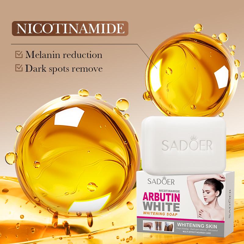 Savon Visage Niacinamide Arbutine Hydratant Éclaircissant Nettoyage Profond Corps Visage Mousse Nettoyante Visage Savon Fait Main