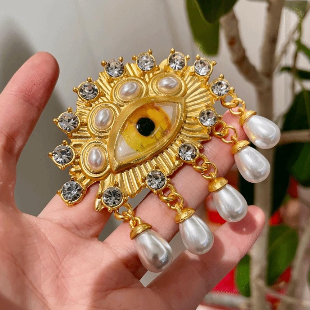 Vintage Big Eyes Dangle Earrings Resin Eyes Earring Corsage Fashion Eye Brooch For Women Jewelry