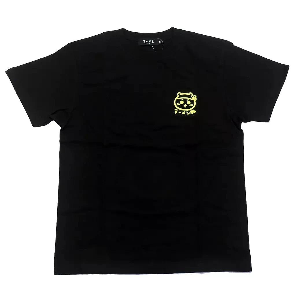 Chiikawa T-shirt Black M Chiikawa Ramen Pork (2024) XL