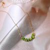 Green Shell Beaded Decorative Necklace Women'S Summer Design Feeling Neck Chain Collarbone Chain Temperament Accessories
