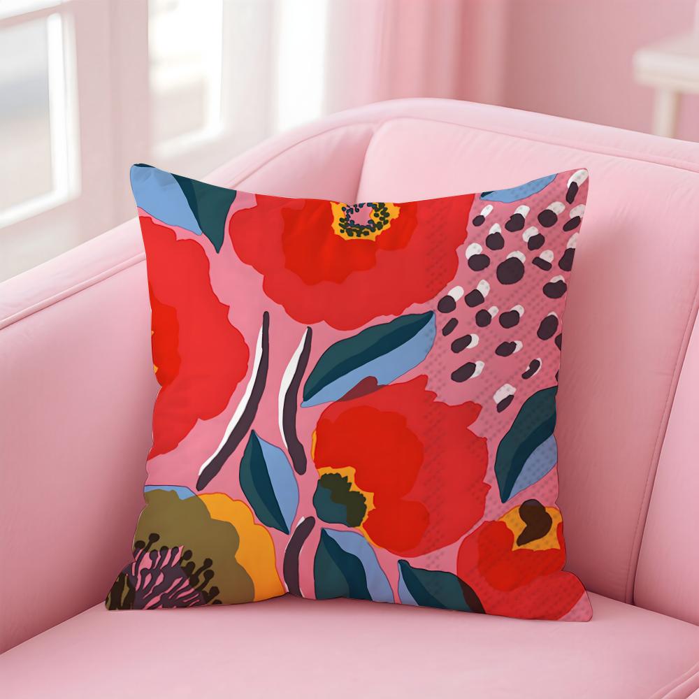 Artistic Background Patterns Cushion Cover Comfortable Reversible Pillow Cover Ideal for Car Sofa Bedroom Beyond