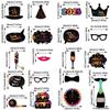 20pcs Colorful 2025 New Year Photo Booth Props Cartoon Happy New Year Decor  Birthday Party Supplies