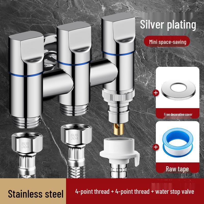 Multi-Functional 3-Way Washing Machine Water Inlet Valve and Connector