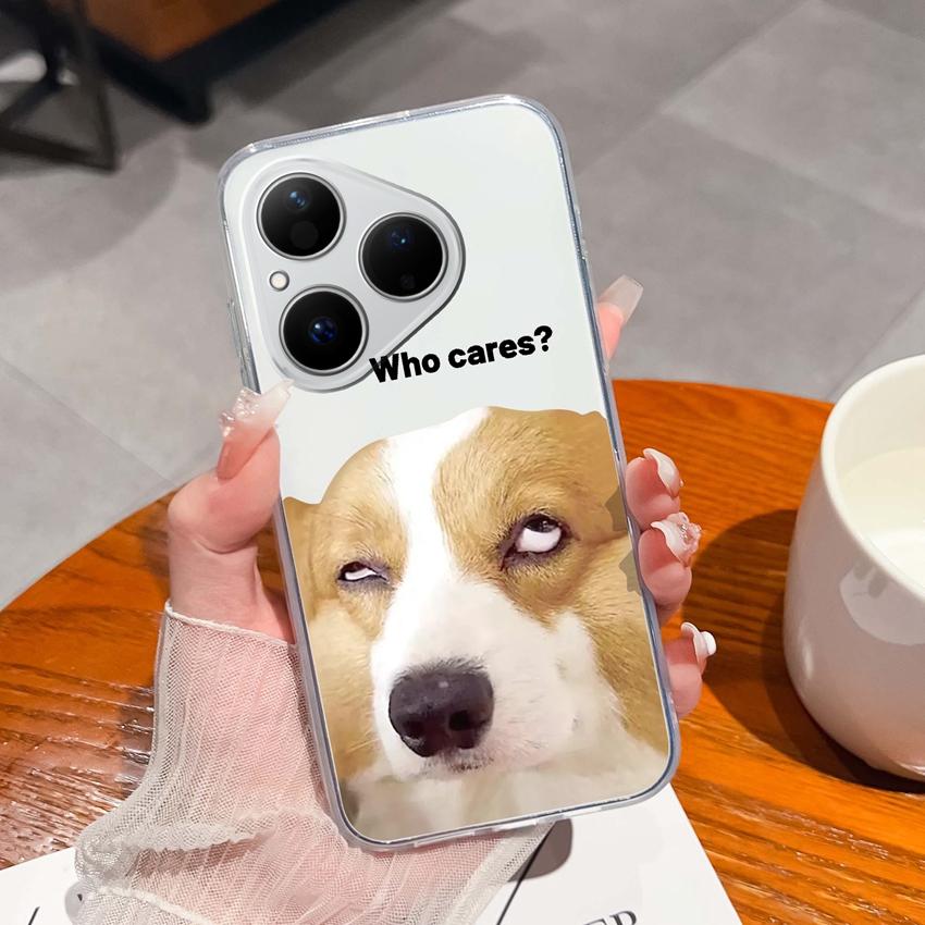For Huawei Pura 80 70 Pro Plus Ultra Honor X6C 8C Phone Bags Cute Big Eyed Black Cat Patterns Luxury Transparent Lens Protection Case For Huawei Shell
