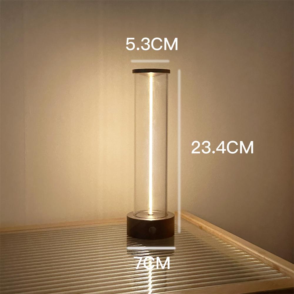 Modern Minimalist LED Rechargeable Line Night Light Bedroom Bedside Touch USB Rechargeable Ambient Table Lamp Creative Gift
