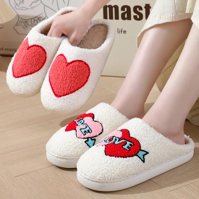 Damen Winter Plüsch Warme Hausschuhe Damen Cartoon Rutschfeste Weiche Warme Fell Hausschuhe Innen Schlafzimmer Paar Memory Foam Bodenschuhe