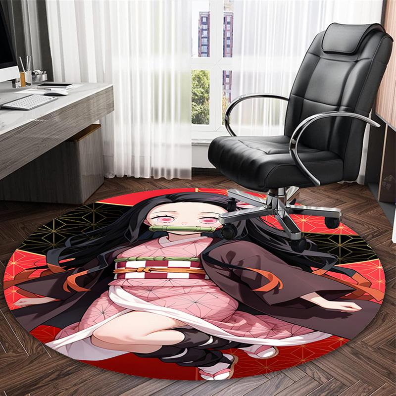 1pc nezouko  Carpet, Round Rug, Comfortable, Suitable for Entryways, Living Rooms, Office, And Bedrooms, Christmas Decoration