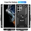 For Samsung Galaxy S24 Ultra Case TPU+PC Ring Kickstand Phone Back Shell