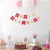 1 Set Happy Birthday Golden Foil Letters Bunting Hanging Garlands String Flags Party Decor