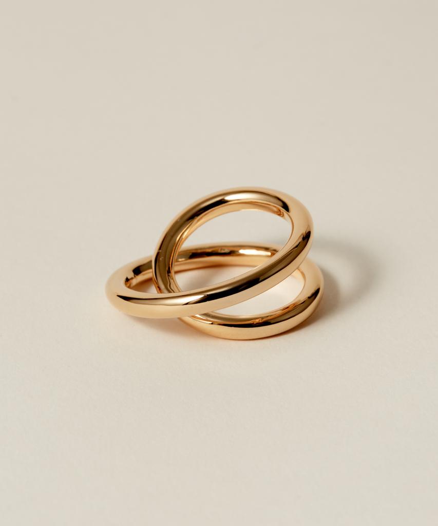 Novice Tokyo Spiral Cross Ring / Gold