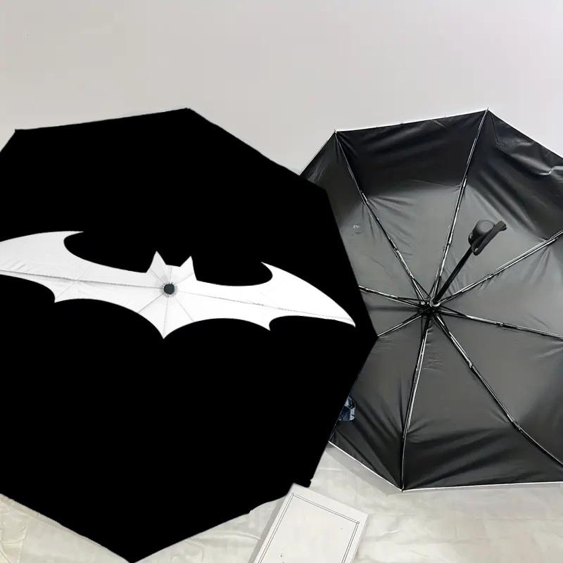 1PC Warner batman logo Automatic Open/Close Umbrella with Windproof, 100-Rib Sturdy Canopy, Durable Ribs1317A