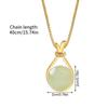 Elegant Faux Hetian Jades Chokers Necklace Titanium Steel Jewelry For Women Daily Wear Evening Occasions