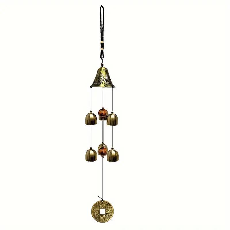 

16 inch pleasant auspicious copper alloy hanging wind chime pendant gift, suitable for balcony pendant door decoration gift