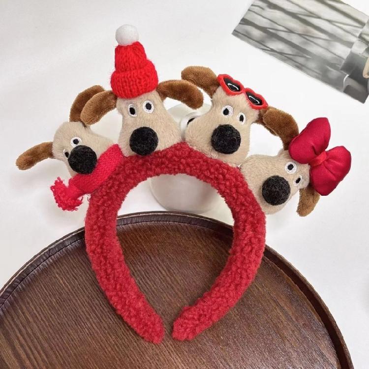 Cartoon Puppy/Biscuit Hair Hoop Christmas Teens Cosplay Headband Multiple Color