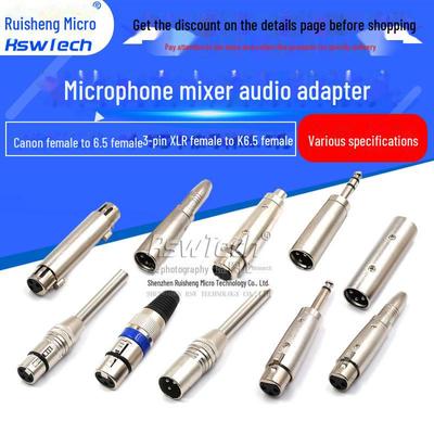 3-Core XLR Female To 6.35mm Female Microphone Mixer Audio Adapter