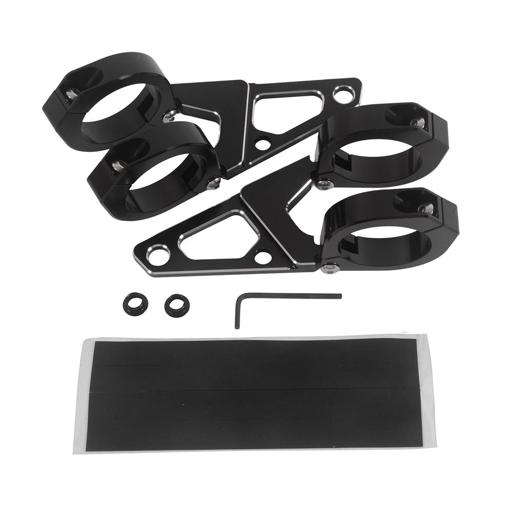 For BMW K Series K100 K75 42MM-43MM Motorcycle Headlight Mount Bracket Cafe Racer Front Fork Tubes Mount Round Aluminum Black 42mm or 43mm