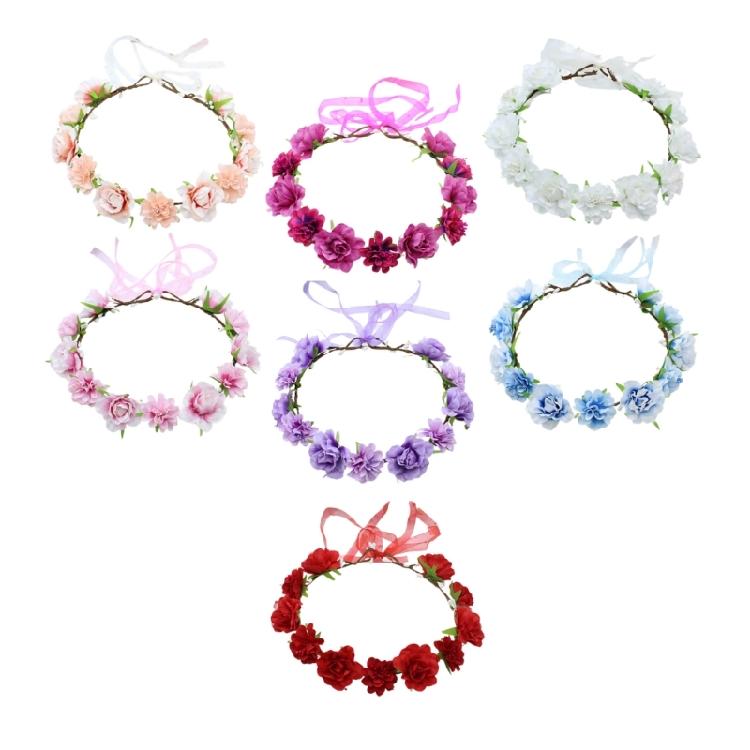 Flower Headbands Floral Garlands Crown Hair Wreath Bride Flower Crown Wedding