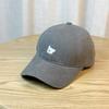 Bear Embroidered Hat Baseball Cap Women's New Four-season Versatile Curved Brim Soft Top Cap Ins