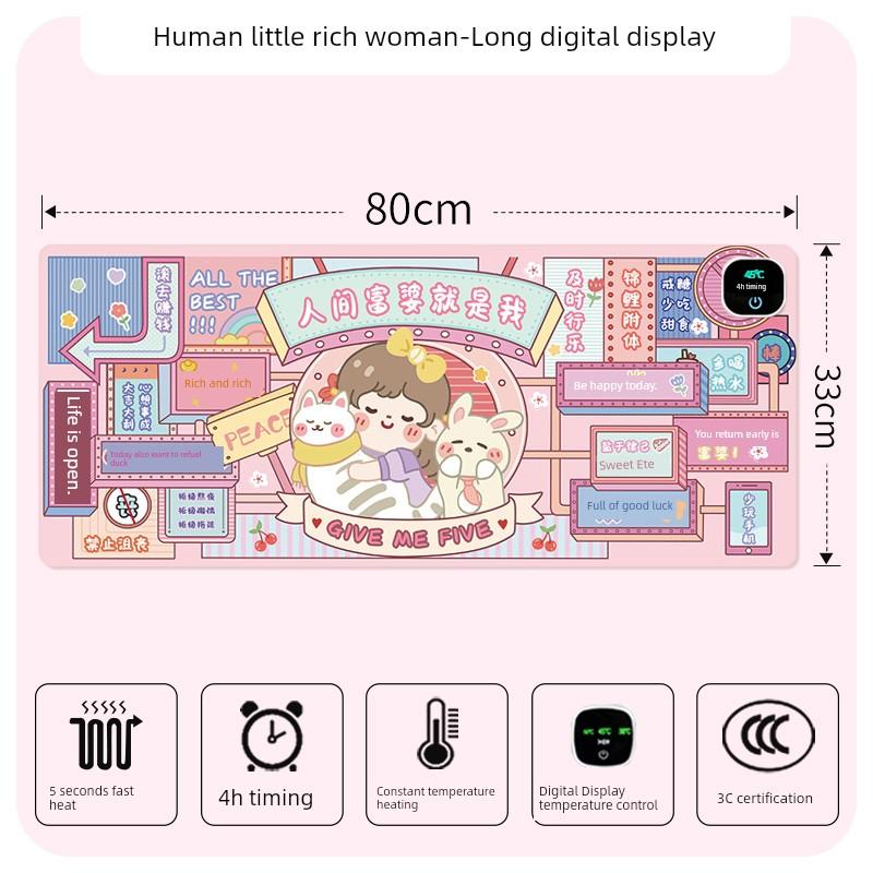 Heating Mouse Pad Super Large Heating Table Heating Mat Office Computer Desktop Heating Mat Winter Warm Hand Electric Heating Table Mat