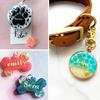 Coppers Gold Color 1.5cm Alphabets Number Stickers Mini-Glitter Letter Stickers umbers UV Epoxy Resin Fillings