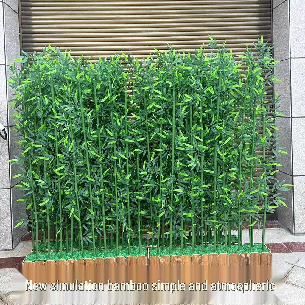 Artificial Bamboo Partition Screen with Encrypted Plastic for Indoor Floor Decoration
