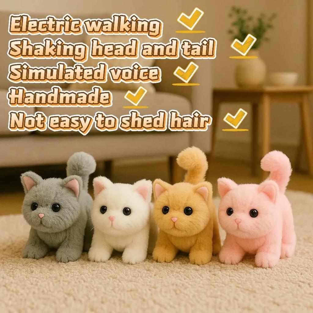 My Realistic Cat Toy - Brings Warmth,  Robot That Can Walk, Its Head And Tail