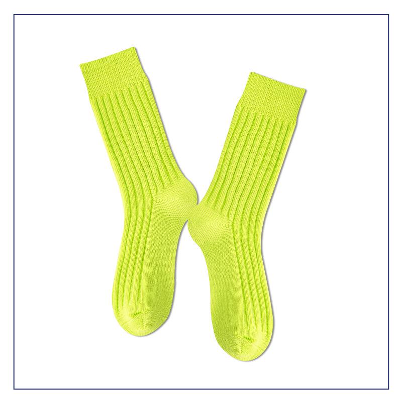 HW Yu Liu Shu Men's Thick Yarn Japanese Retro Slouchy Socks - Trendy Hong Kong Style Knitted Cotton Socks for Autumn and Winter