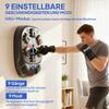 Music Boxing Machine, Electronic LED Boxing Machine with Dual Strike Zones Bluetooth Gloves 9 Speed