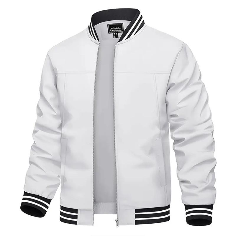 Men's Cross-Border Casual Stand Collar Baseball Jacket for Spring and Autumn